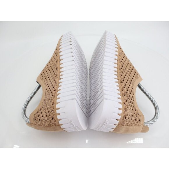 Ilse Jacobsen Tulip Platform Flat Sz 41 11 Slip On Brown Tan perforated Sneaker